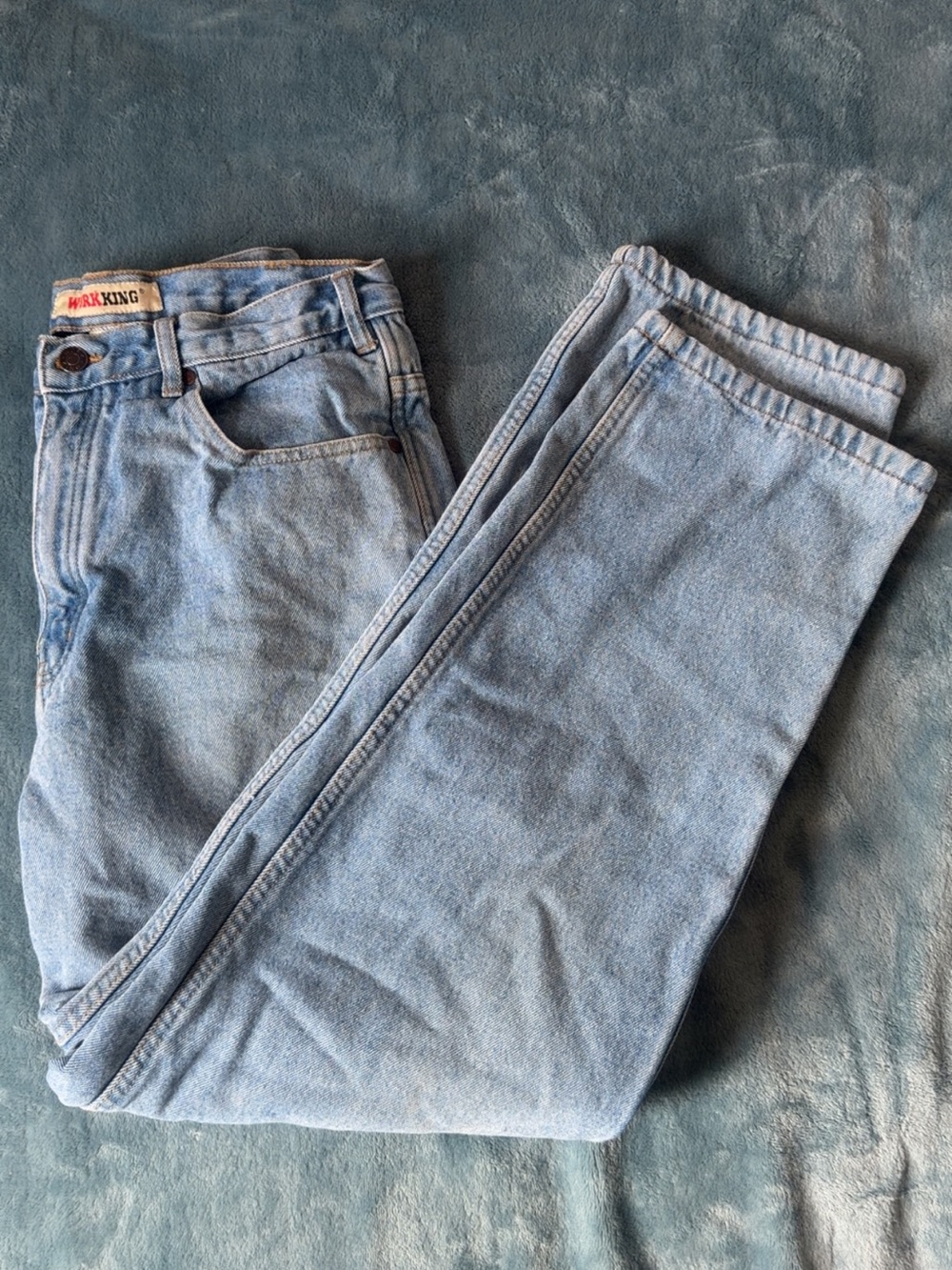 Light Blue Insulated Relaxed Fit Men’s Jeans by